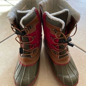Lands' end Kids Lined Winter Duck Boots (size 3)